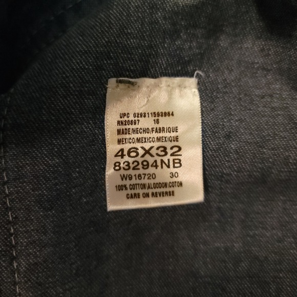 Dickies Bib‎ Overalls Mens 46x32 Blue Workwear Wide Leg Carpenter Utility Cargo - Picture 14 of 14